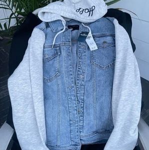 Hooded denim jacket